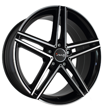 Avus, AC-515, 7,5x17 ET52,5 5x112 66,6, black polished