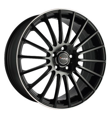 Avus, AC-M03, 8x18 ET35 5x112 66,6, black polish lip