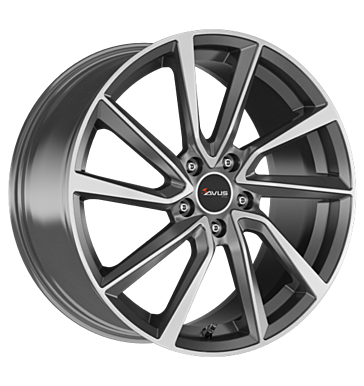Avus, AC-518, 7,5x18 ET50 5x112 57,1, matt anthracite polished