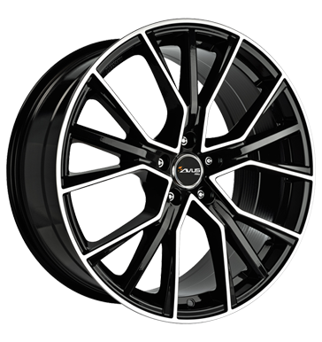Avus, AF 18, 8x18 ET40 5x112 66,6, black polished
