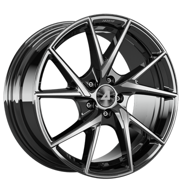 Alutec, ADX.01, 8,5x20 ET45 5x108 70,1, diamant-schwarz frontpoliert