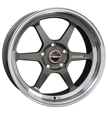 Borbet, DB8GT, 9,5x18 ET30 5x100 64,1, graphite rim polished