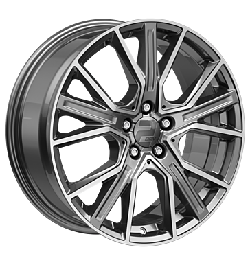 2DRV, WH34, 8,5x20 ET40 5x112 66,6, daytona grau hochglanzpoliert