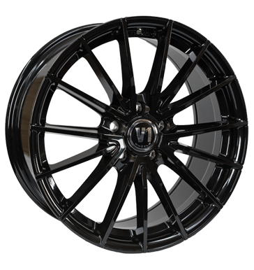 V1 Wheels, V2, 8,5x19 ET45 5x112 66,6, schwarz glänzend lackiert