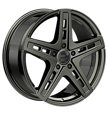 2DRV, WH38, 9,5x22 ET35 5x112 66,6, dark gunmetal lackiert
