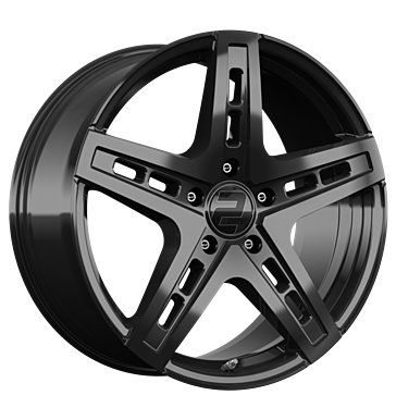 2DRV, WH38, 9,5x22 ET35 5x112 66,6, schwarz glänzend lackiert