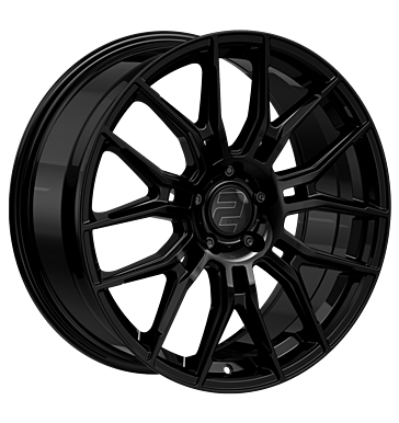 2DRV, WH42, 8,5x20 ET35 5x120 72,6, schwarz glänzend lackiert