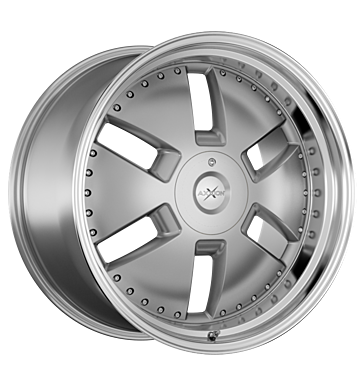 Axxion, Y1, 9x21 ET30 5x112 66,6, race silber lackiert m. hochgl. pol. Felgenbett