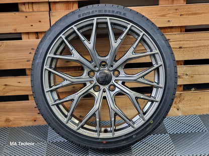20 Zoll Sommerkomplettradsatz Wheelworld WH37 8,5x20 ET35 5x112 grau 245/35 R20 Superia