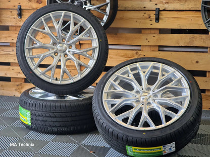 Sommer Kompletträder Wheelworld WH37 8,5x19 ET40 5x112 silber mit 225/40 R19