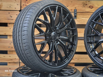 19 Zoll Sommerkomplettradsatz Wheelworld WH37 8,5x19 ET48 5x112 schwarz mit 225/35 R19