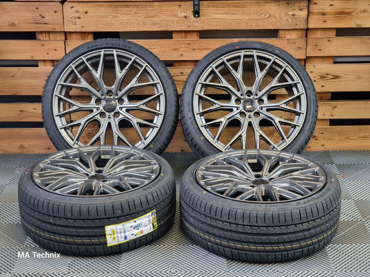 Sommerkompletträder Wheelworld WH37 8,5x20 ET35 grau mit 245/35 R20 Superia Sommerreifen