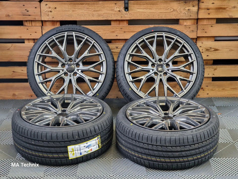 Sommerkompletträder Wheelworld WH37 8,5x20 ET35 grau mit 245/35 R20 Superia Sommerreifen