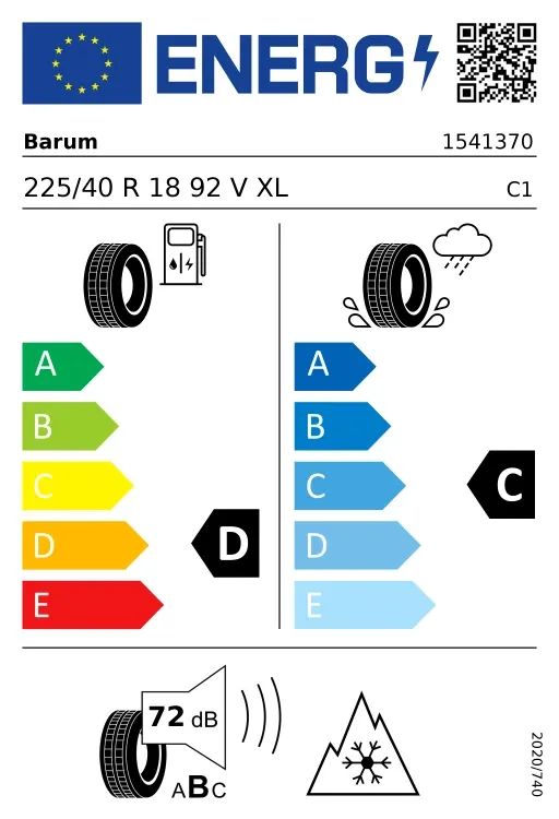 Winterreifen NEU 225/40 R18 92V Barum Polaris 5