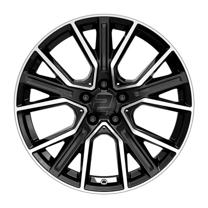 Sommer Kompletträder, 2DRV WH34, 19 Zoll 8,5Jx19 ET45 5x112 mit 245/45 R19 schwarz poliert