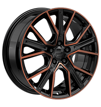 2DRV, WH34, 9x21 ET40 5x112 66,6, Schwarz Kupfer hochglanzpoliert