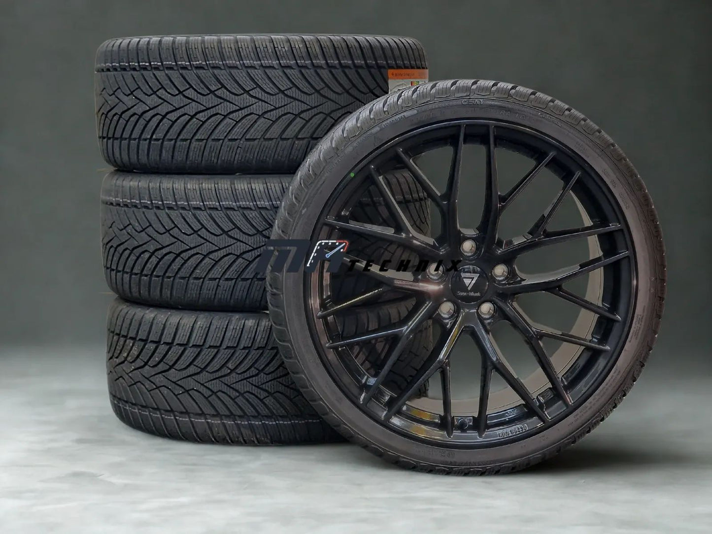 Sommer Kompletträder, V1 Wheels DS2, 20 Zoll 9Jx20 ET45 5x120, schwarz mit 275/35 R20