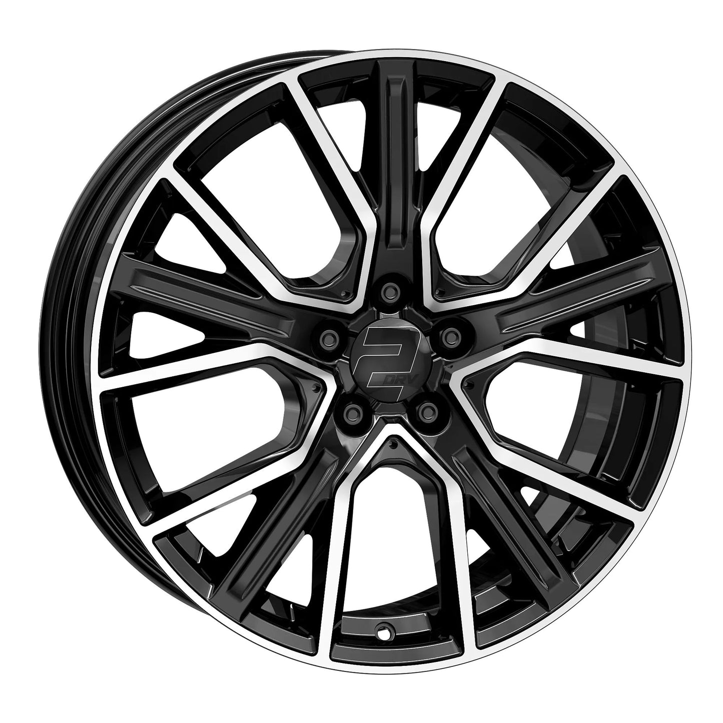 Sommer Kompletträder, 2DRV WH34, 19 Zoll 8,5Jx19 ET45 5x112 mit 225/35 R19 schwarz poliert