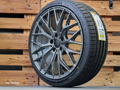 20 Zoll Sommerkomplettradsatz Wheelworld WH37 8,5x20 ET35 5x112 grau 245/35 R20 Superia