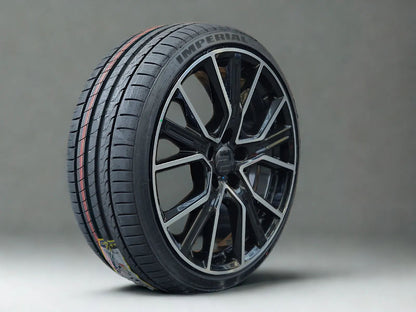 Sommer Kompletträder, 2DRV WH34, 19 Zoll 8,5Jx19 ET45 5x112 mit 225/35 R19 schwarz poliert
