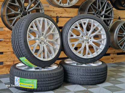 Sommer Kompletträder Wheelworld WH37 8,5x19 ET40 5x112 silber mit 225/40 R19
