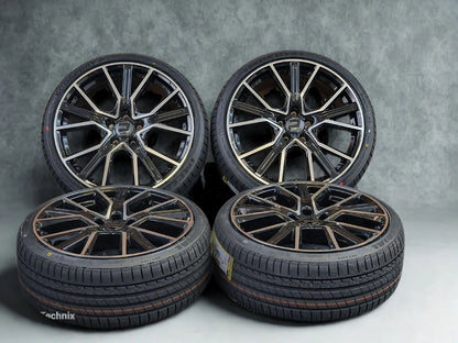 Sommer Kompletträder, 2DRV WH34, 19 Zoll 8,5Jx19 ET45 5x112 mit 235/35 R19 schwarz poliert