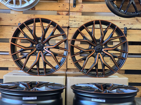 Wheelworld WH37 19 Zoll 8,5Jx19 ET48 5x112 schwarz kupfer frontpoliert