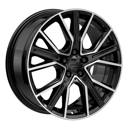 Sommer Kompletträder, 2DRV WH34, 19 Zoll 8,5Jx19 ET45 5x112 mit 245/45 R19 schwarz poliert