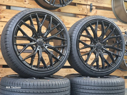 19 Zoll Sommerkomplettradsatz Wheelworld WH37 8,5x19 ET48 5x112 schwarz mit 225/35 R19