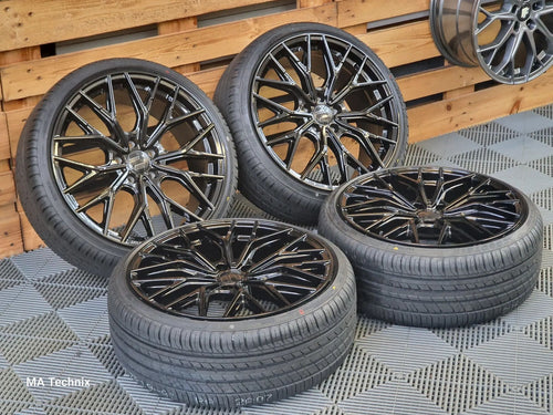 19 Zoll Sommerkomplettradsatz Wheelworld WH37 8,5x19 ET48 5x112 schwarz mit 225/35 R19