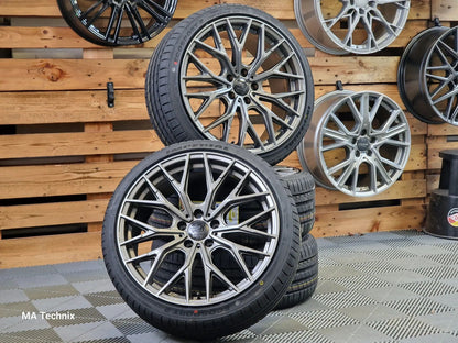 Sommerkompletträder Wheelworld WH37 8,5x20 ET35 grau mit 245/35 R20 Superia Sommerreifen