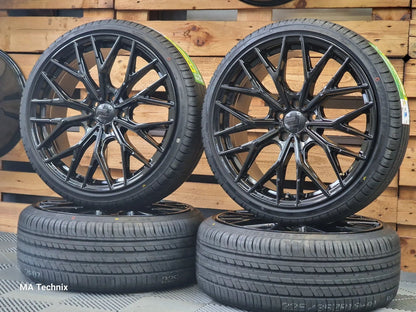 19 Zoll Sommerkomplettradsatz Wheelworld WH37 8,5x19 ET48 5x112 schwarz mit 225/35 R19