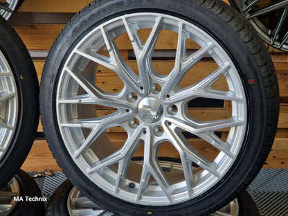 Sommer Kompletträder Wheelworld WH37 8,5x19 ET40 5x112 silber mit 225/40 R19