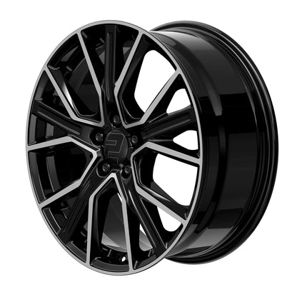 Sommer Kompletträder, 2DRV WH34, 19 Zoll 8,5Jx19 ET45 5x112 mit 225/35 R19 schwarz poliert