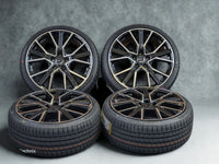 Sommer Kompletträder, 2DRV WH34, 19 Zoll 8,5Jx19 ET45 5x112 mit 245/45 R19 schwarz poliert