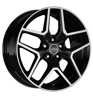 Avus, AC-519, 7,5x18 ET45 5x114,3 73,1, black polished