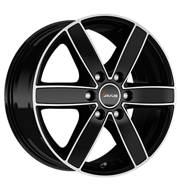 Avus, AC-V61, 6,5x16 ET68 6x125 74,1, black polished