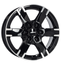 Alutec, Titan, 7x16 ET55 6x139,7 93,1, diamant-schwarz frontpoliert