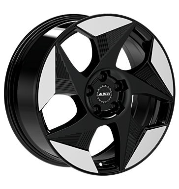 Alutec, Solar, 8x19 ET47,5 5x108 63,4, diamant schwarz frontpoliert