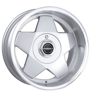Borbet, A, 7x15 ET35 4x108 63,4, silver polished