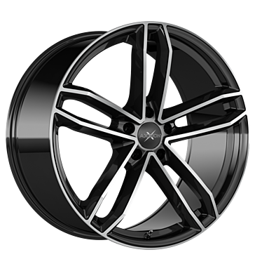 Axxion, AX8, 8,5x19 ET34 5x120 72,6, schwarz hochglanz poliert