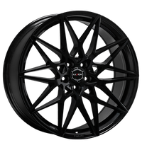 Axxion, AX9, 8,5x19 ET45 5x108 72,6, schwarz glänzend lackiert