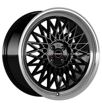 Borbet, B, 7x17 ET38 4x108 63,4, black rim polished