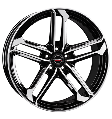 Borbet, ATX, 8x19 ET55 5x112 66,5, black polished glossy