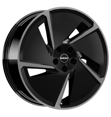 Borbet, AE, 7,5x20 ET45 5x112 72,5, black polished