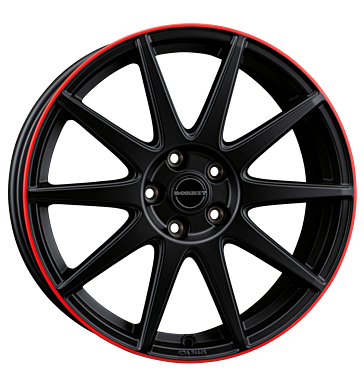 Borbet, GTX, 8x19 ET50 5x114,3 72,5, black matt rim red