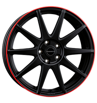 Borbet, GTX, 8x19 ET50 5x114,3 72,5, black matt rim red