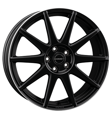 Borbet, GTX, 8x19 ET42 5x108 72,5, black matt rim silver