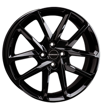 Borbet, N, 7x17 ET44 4x100 64, black glossy