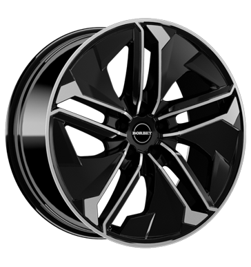 Borbet, TX, 9x21 ET40 5x112 66,5, black polished glossy